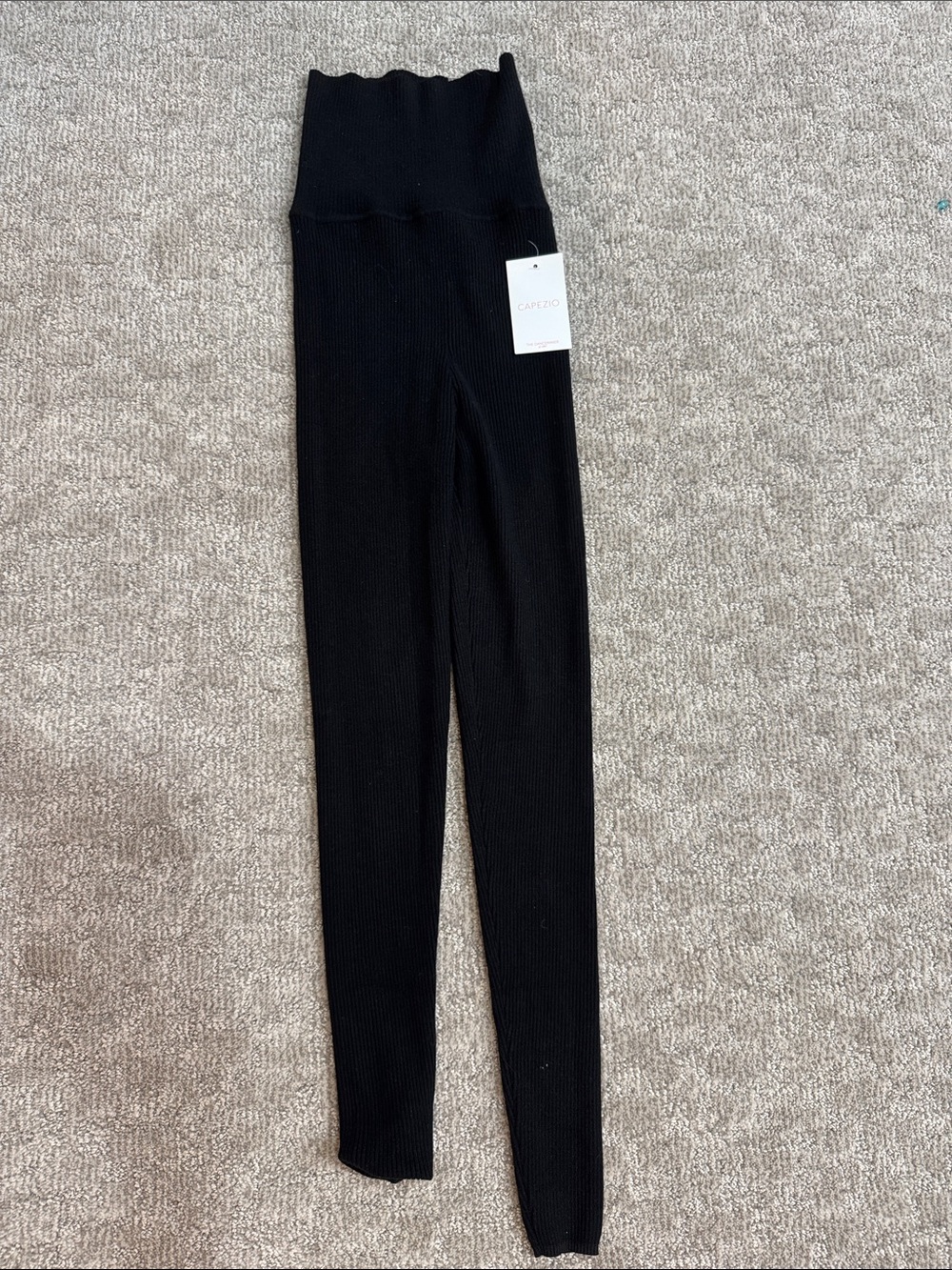 Capezio Black Kids Ribbed Leggings